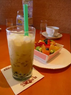 タピオカ抹茶ミルク