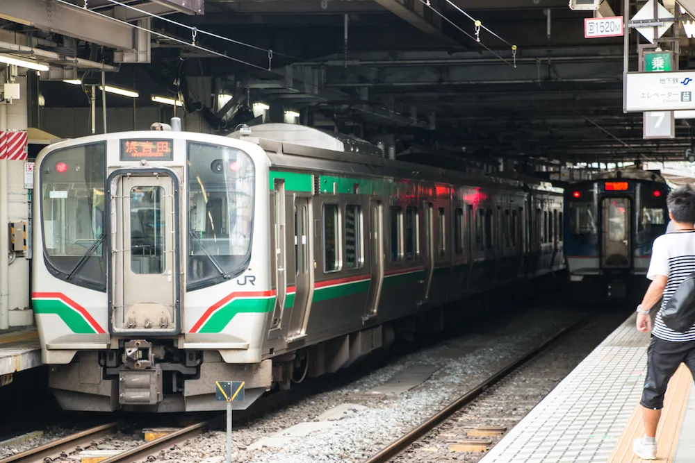 仙台駅にて
